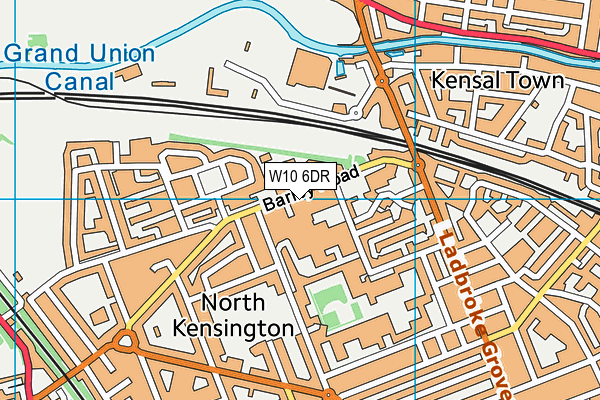 W10 6DR map - OS VectorMap District (Ordnance Survey)