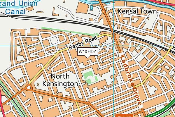 W10 6DZ map - OS VectorMap District (Ordnance Survey)