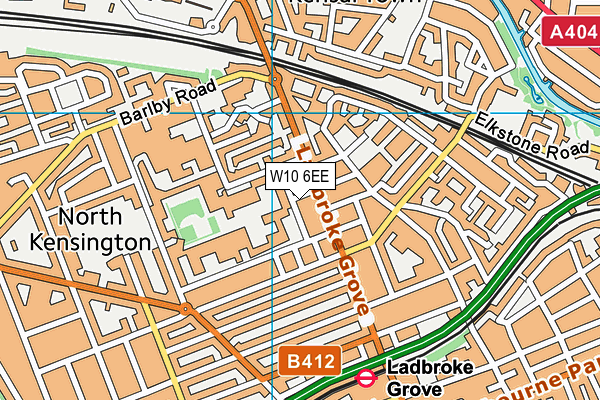 W10 6EE map - OS VectorMap District (Ordnance Survey)