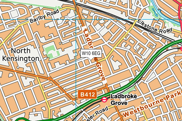 W10 6EG map - OS VectorMap District (Ordnance Survey)