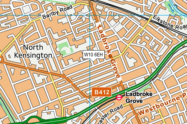 W10 6EH map - OS VectorMap District (Ordnance Survey)