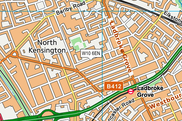 W10 6EN map - OS VectorMap District (Ordnance Survey)