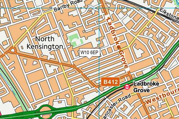 W10 6EP map - OS VectorMap District (Ordnance Survey)