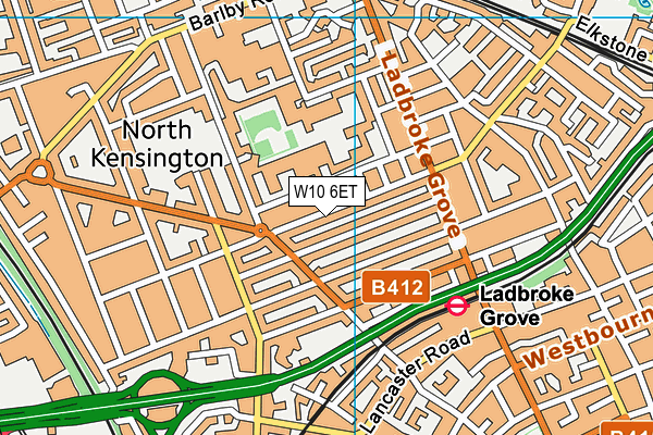 W10 6ET map - OS VectorMap District (Ordnance Survey)