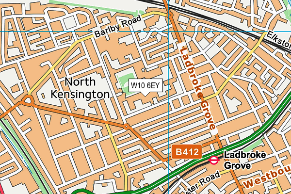 St Charles Catholic Sixth Form College map (W10 6EY) - OS VectorMap District (Ordnance Survey)