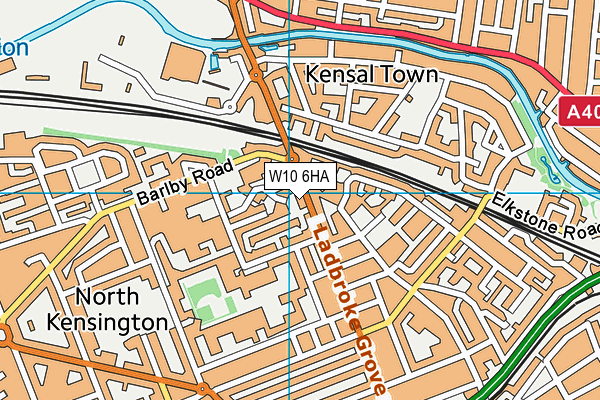 W10 6HA map - OS VectorMap District (Ordnance Survey)