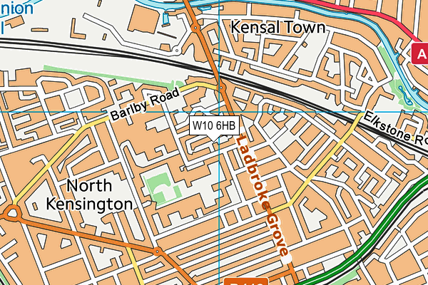 W10 6HB map - OS VectorMap District (Ordnance Survey)