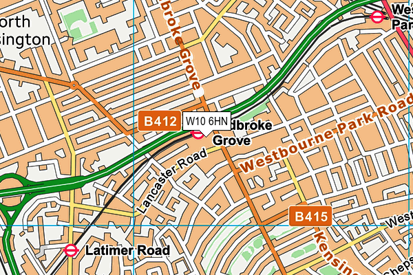 W10 6HN map - OS VectorMap District (Ordnance Survey)