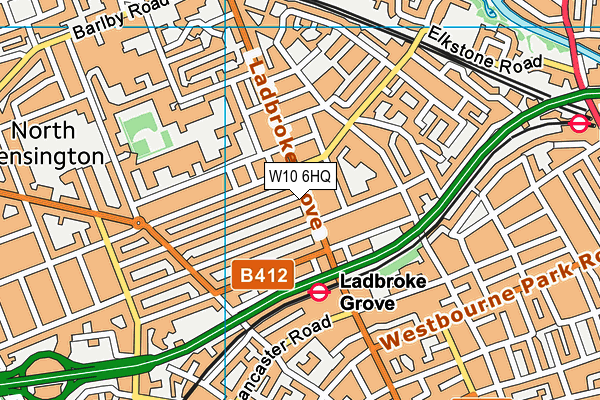 W10 6HQ map - OS VectorMap District (Ordnance Survey)