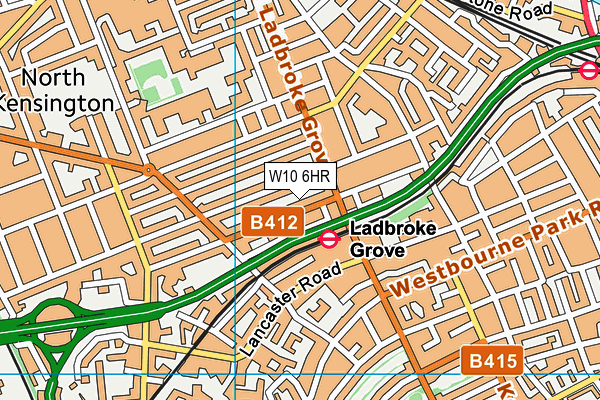 W10 6HR map - OS VectorMap District (Ordnance Survey)