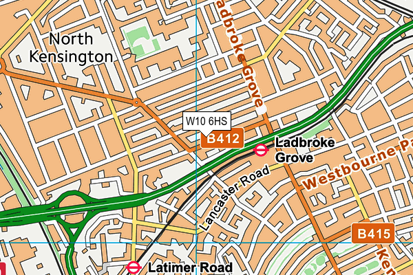 W10 6HS map - OS VectorMap District (Ordnance Survey)