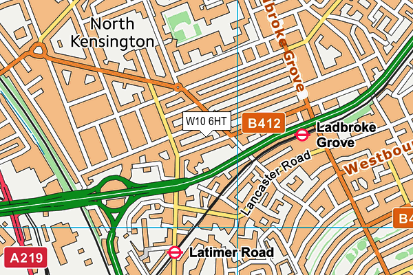 W10 6HT map - OS VectorMap District (Ordnance Survey)