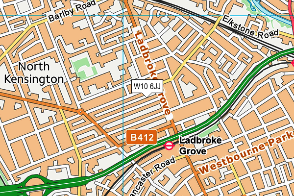 W10 6JJ map - OS VectorMap District (Ordnance Survey)