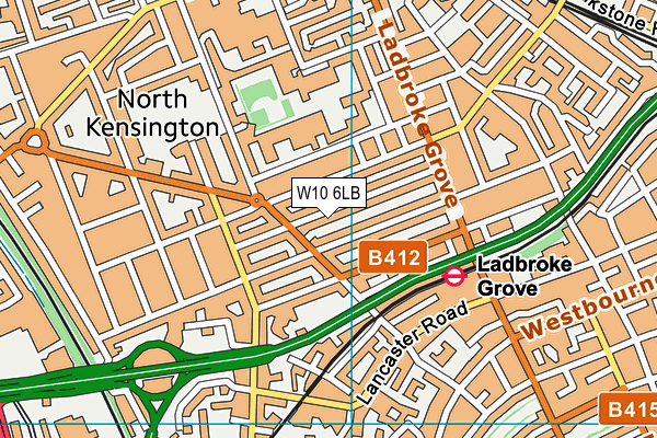 W10 6LB map - OS VectorMap District (Ordnance Survey)