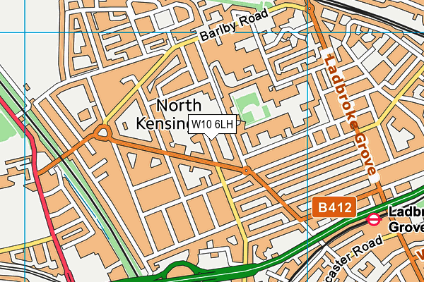 Kensington Memorial Park map (W10 6LH) - OS VectorMap District (Ordnance Survey)