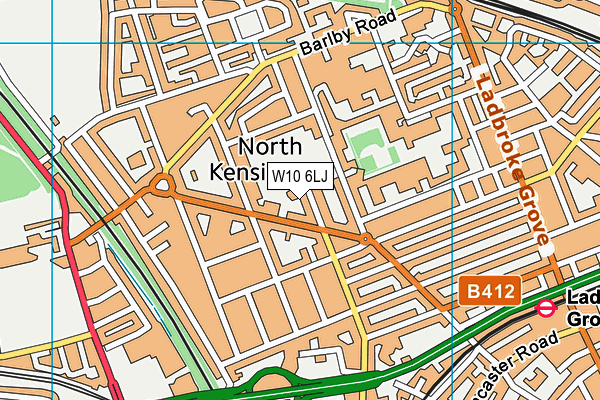 W10 6LJ map - OS VectorMap District (Ordnance Survey)