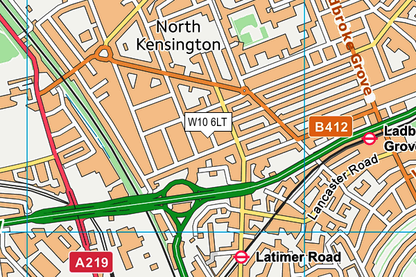 W10 6LT map - OS VectorMap District (Ordnance Survey)