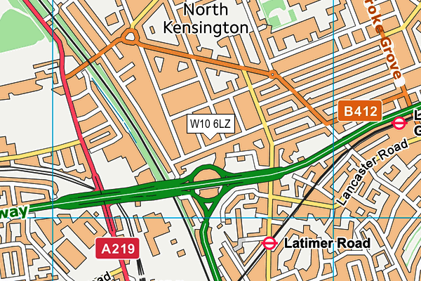 W10 6LZ map - OS VectorMap District (Ordnance Survey)