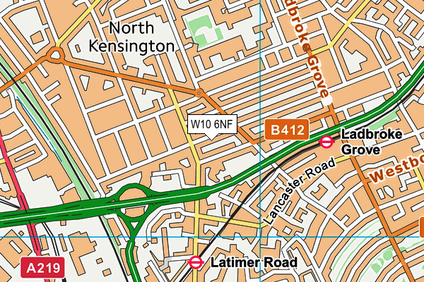 Oxford Gardens Primary School map (W10 6NF) - OS VectorMap District (Ordnance Survey)