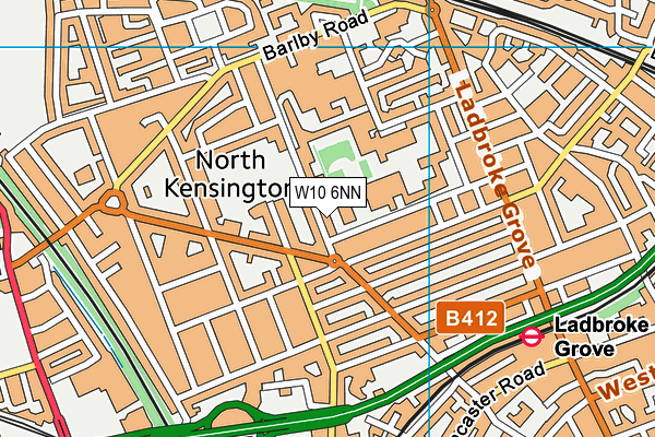 W10 6NN map - OS VectorMap District (Ordnance Survey)