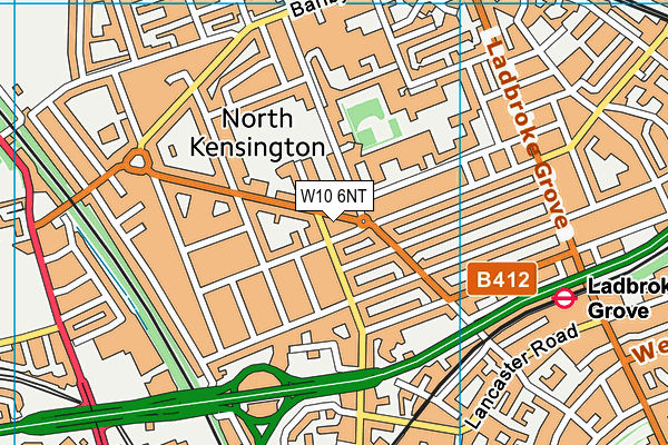 W10 6NT map - OS VectorMap District (Ordnance Survey)