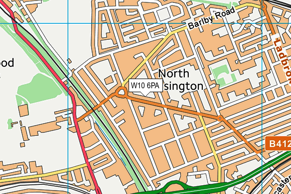 W10 6PA map - OS VectorMap District (Ordnance Survey)