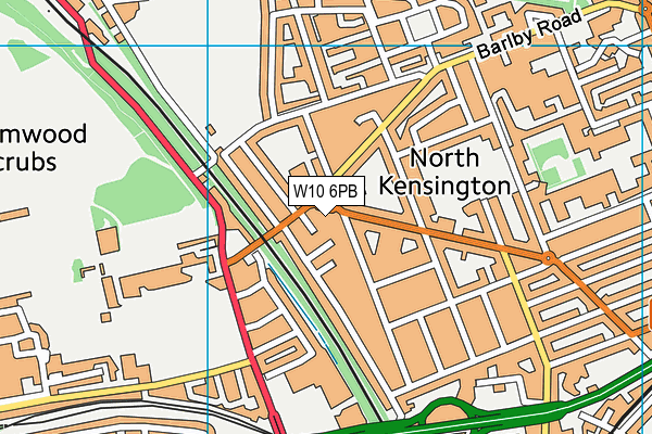 W10 6PB map - OS VectorMap District (Ordnance Survey)