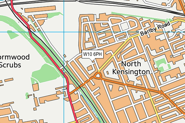 W10 6PH map - OS VectorMap District (Ordnance Survey)