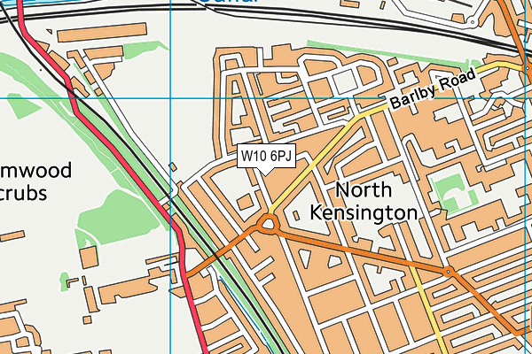 W10 6PJ map - OS VectorMap District (Ordnance Survey)