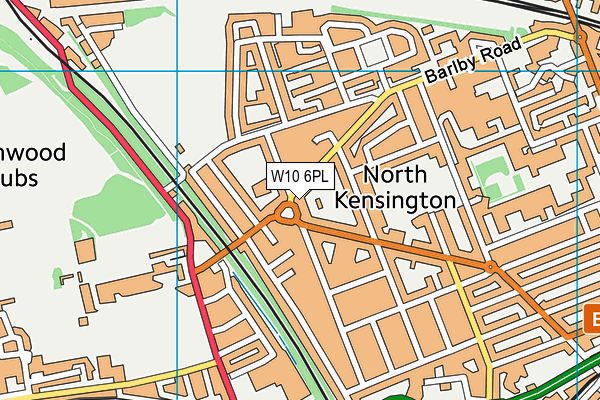 W10 6PL map - OS VectorMap District (Ordnance Survey)