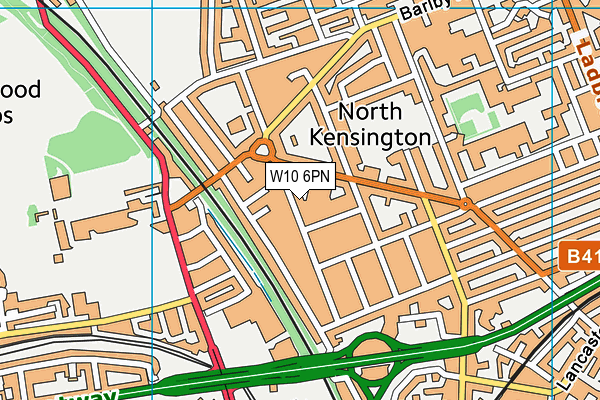 W10 6PN map - OS VectorMap District (Ordnance Survey)