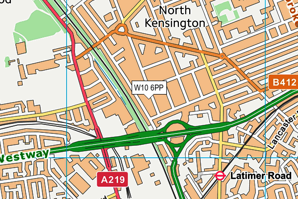 W10 6PP map - OS VectorMap District (Ordnance Survey)