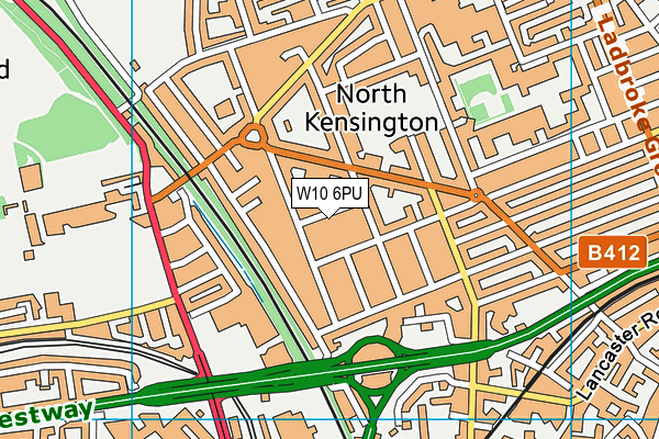 W10 6PU map - OS VectorMap District (Ordnance Survey)