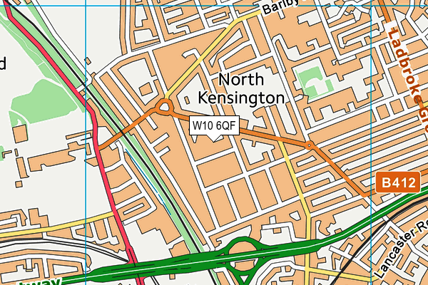 W10 6QF map - OS VectorMap District (Ordnance Survey)