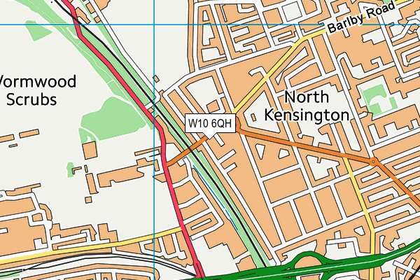 W10 6QH map - OS VectorMap District (Ordnance Survey)