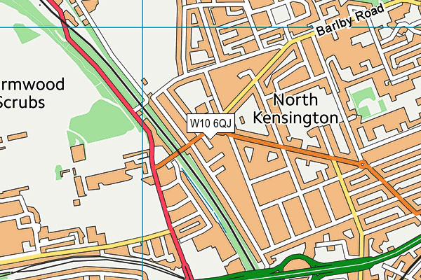 W10 6QJ map - OS VectorMap District (Ordnance Survey)