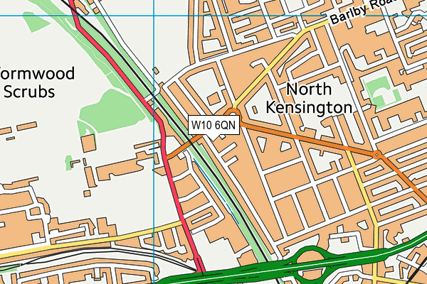 W10 6QN map - OS VectorMap District (Ordnance Survey)