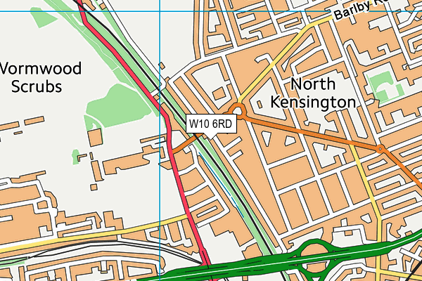 W10 6RD map - OS VectorMap District (Ordnance Survey)