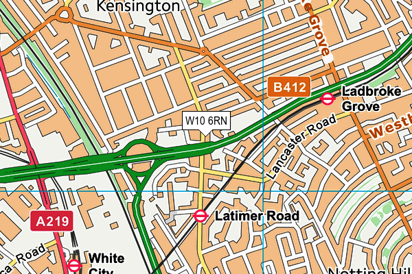 W10 6RN map - OS VectorMap District (Ordnance Survey)