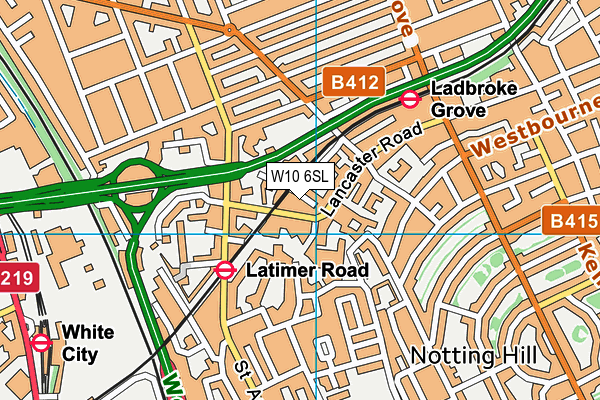 W10 6SL map - OS VectorMap District (Ordnance Survey)