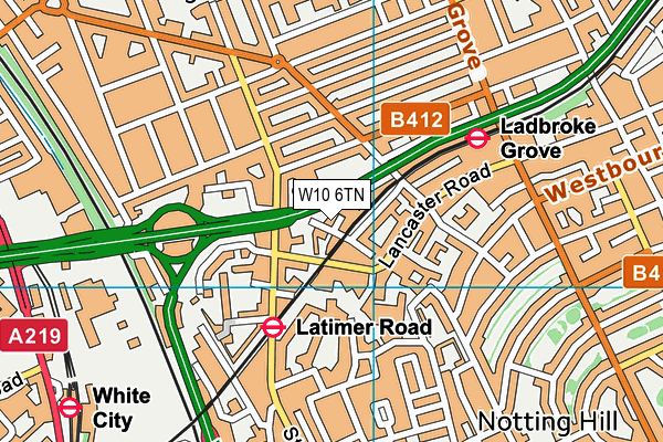 W10 6TN map - OS VectorMap District (Ordnance Survey)