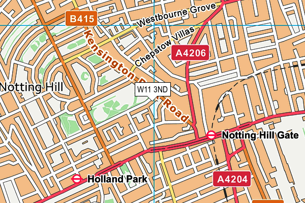 W11 3ND map - OS VectorMap District (Ordnance Survey)