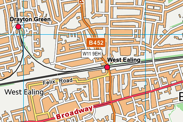 W11 9EH map - OS VectorMap District (Ordnance Survey)