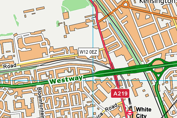 W12 0EZ map - OS VectorMap District (Ordnance Survey)