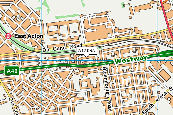 W12 0RA map - OS VectorMap District (Ordnance Survey)