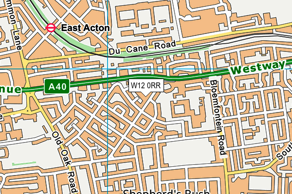 W12 0RR map - OS VectorMap District (Ordnance Survey)