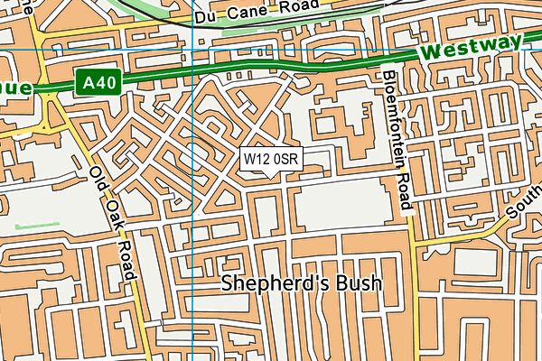 Wormholt Park Primary School map (W12 0SR) - OS VectorMap District (Ordnance Survey)