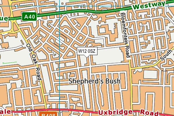 W12 0SZ map - OS VectorMap District (Ordnance Survey)