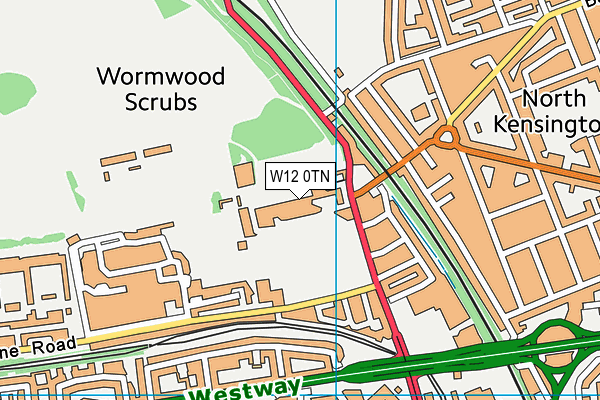 W12 0TN map - OS VectorMap District (Ordnance Survey)