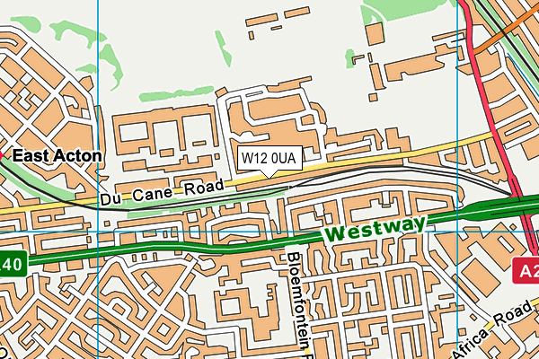 W12 0UA map - OS VectorMap District (Ordnance Survey)